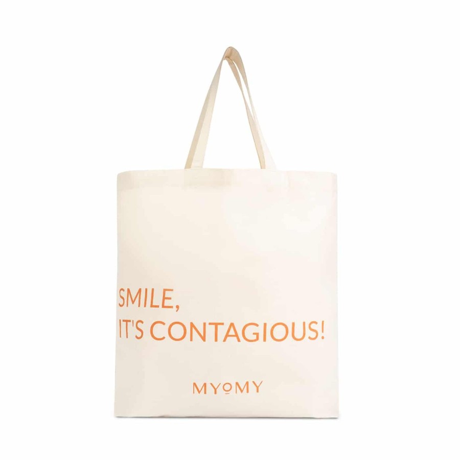 Dames MYoMY Shoppers | My Changemaker Bag Smile - Waste Cotton Orange Waste-Cotton-Orange