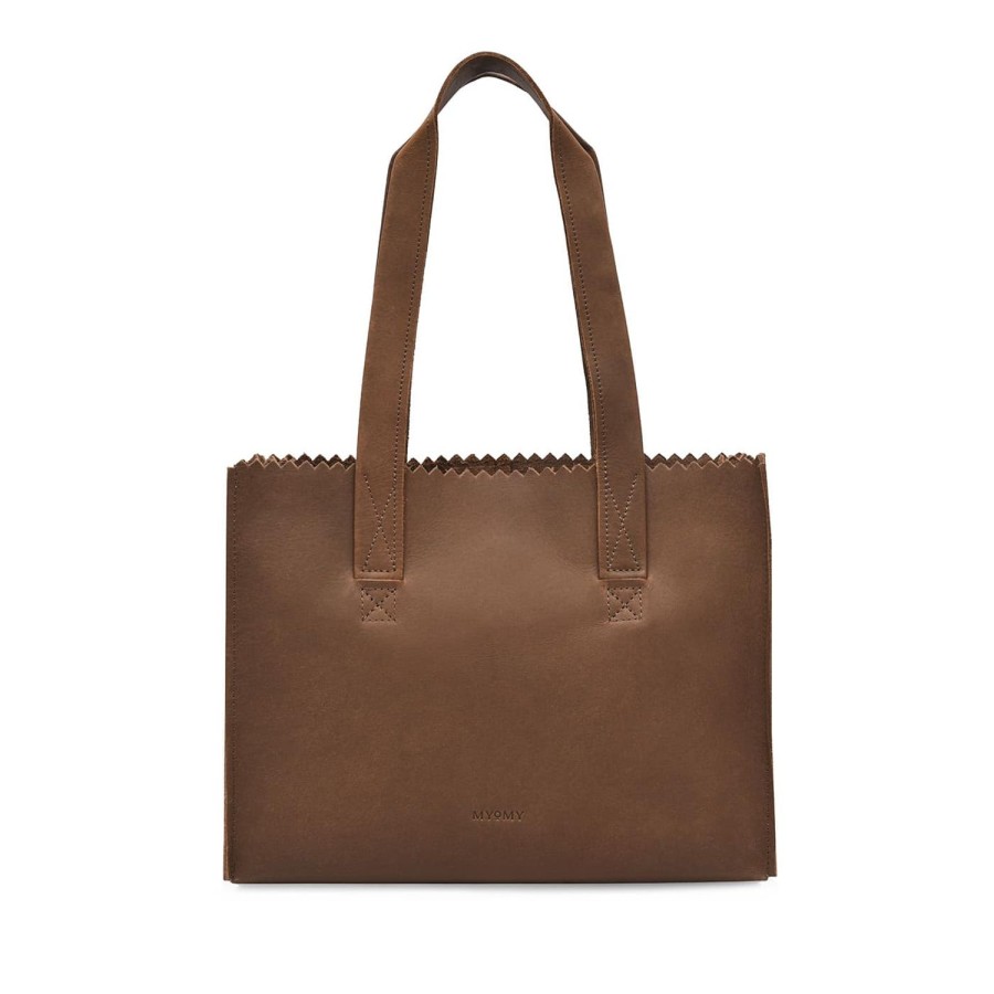 Dames MYoMY Shoppers | My Paper Bag Handtas - Hunter Mid Brown Hunter-Mid-Brown