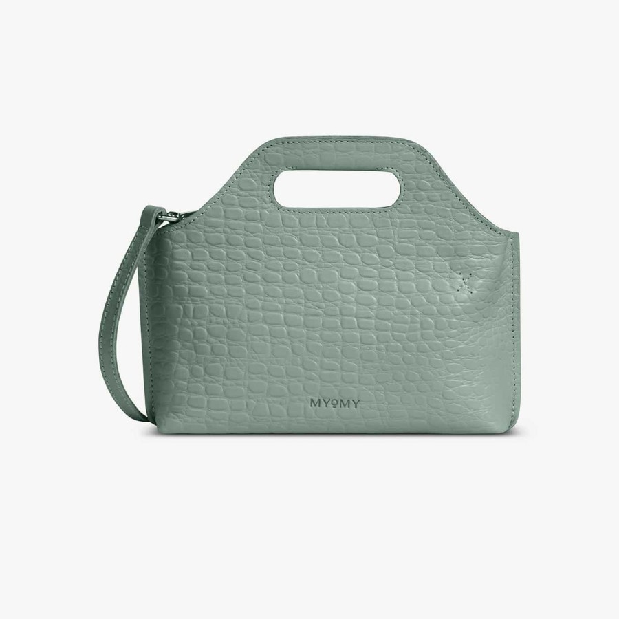 Dames MYoMY Cross-Body | My Carry Bag Tiny - Croco Ocean Green Croco-Ocean-Green