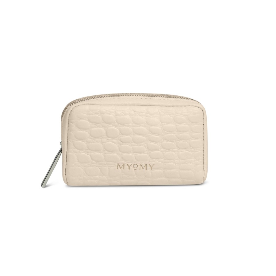 Dames MYoMY Portemonnees | My Pouch Mini - Croco Off White Croco-Off-White