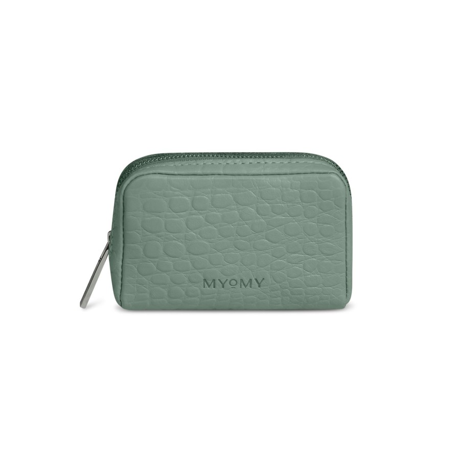 Dames MYoMY Portemonnees | My Pouch Mini - Croco Ocean Green Croco-Ocean-Green