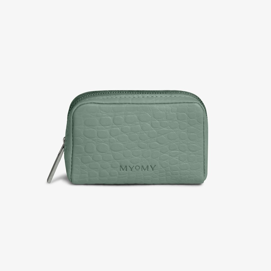 Dames MYoMY Portemonnees | My Pouch Mini - Croco Ocean Green Croco-Ocean-Green