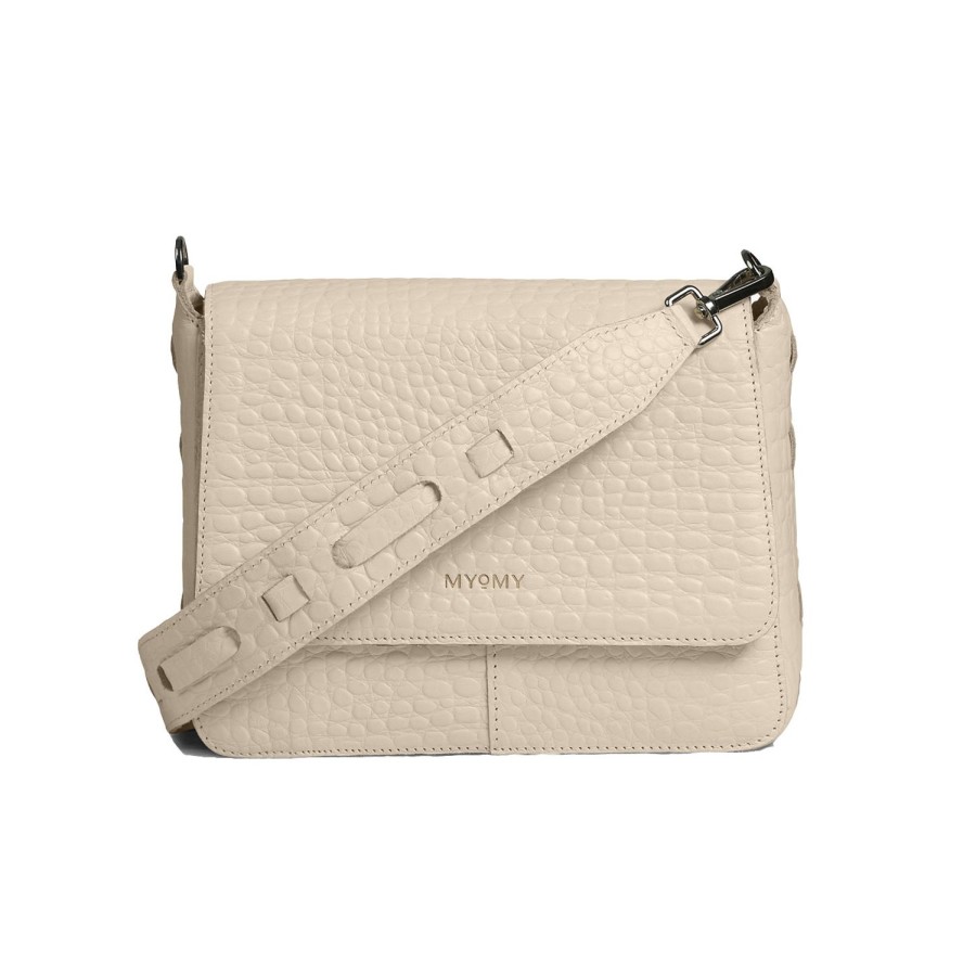 Dames MYoMY Kleine Tassen | My Lima Bag Shoulderbag - Croco Off White Croco-Off-White