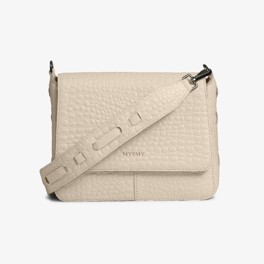 Dames MYoMY Kleine Tassen | My Lima Bag Shoulderbag - Croco Off White Croco-Off-White