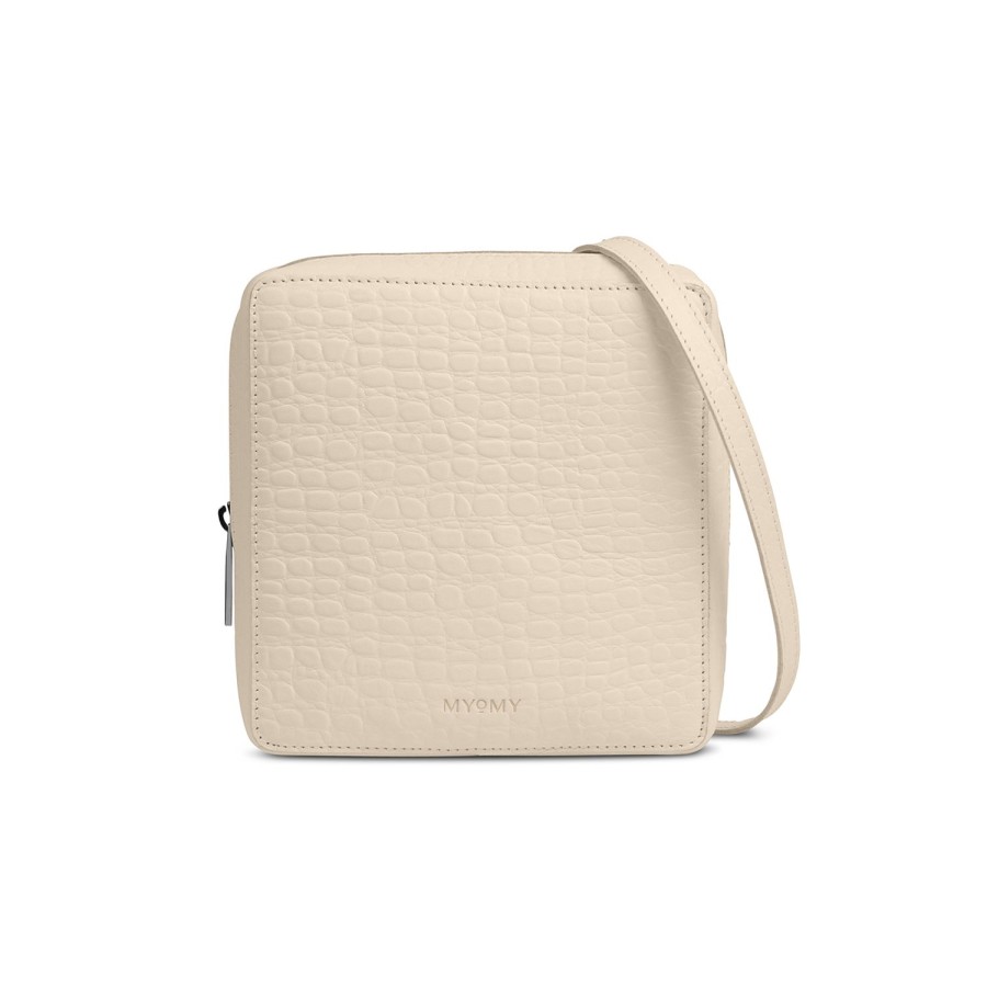 Dames MYoMY Cross-Body | City Square Midi - Croco Off White Croco-Off-White