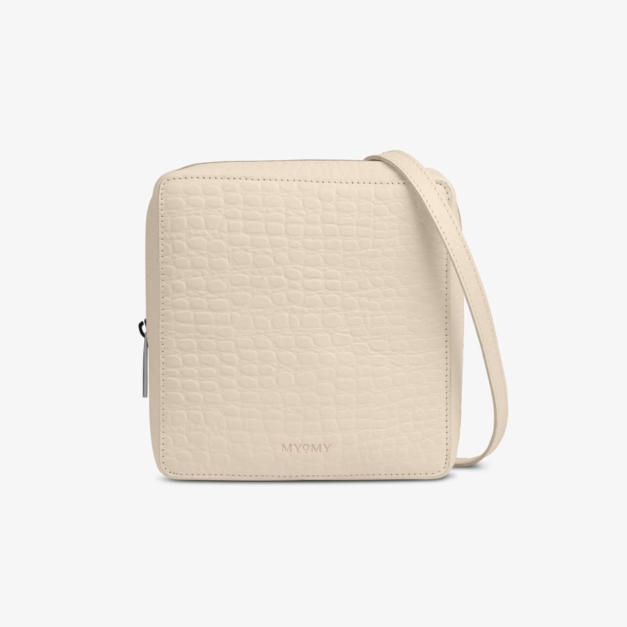 Dames MYoMY Cross-Body | City Square Midi - Croco Off White Croco-Off-White