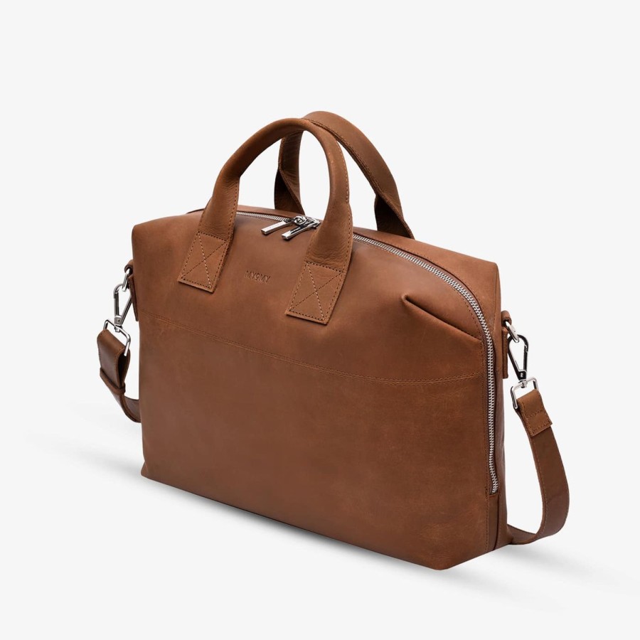 Dames MYoMY Business- En Laptoptassen | My Philip Bag - Business - Hunter Mid Brown Hunter-Mid-Brown