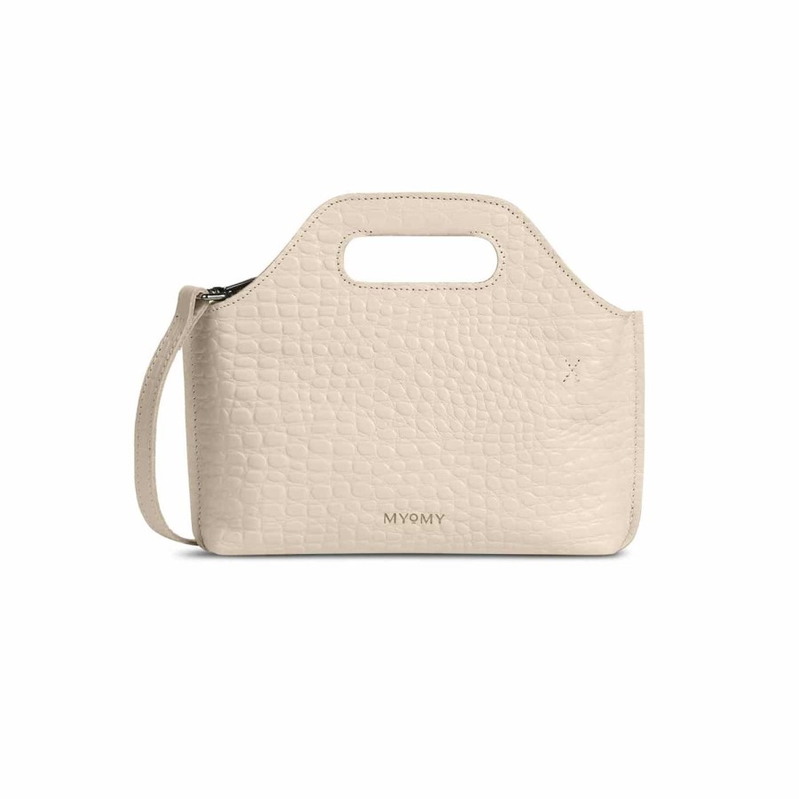 Dames MYoMY Cross-Body | My Carry Bag Tiny - Croco Off White Croco-Off-White