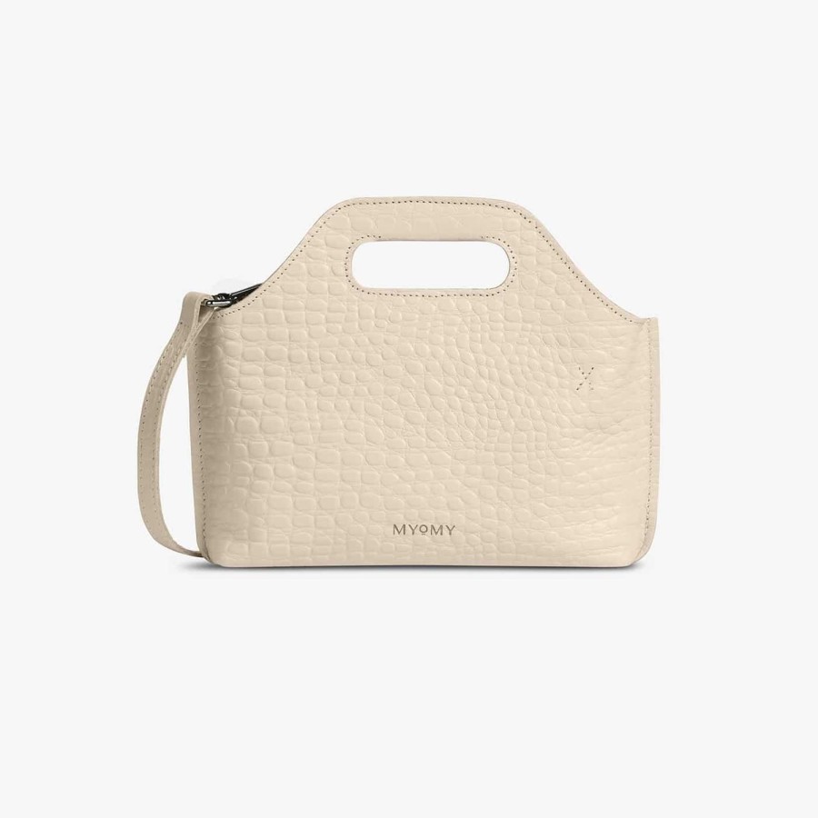 Dames MYoMY Cross-Body | My Carry Bag Tiny - Croco Off White Croco-Off-White