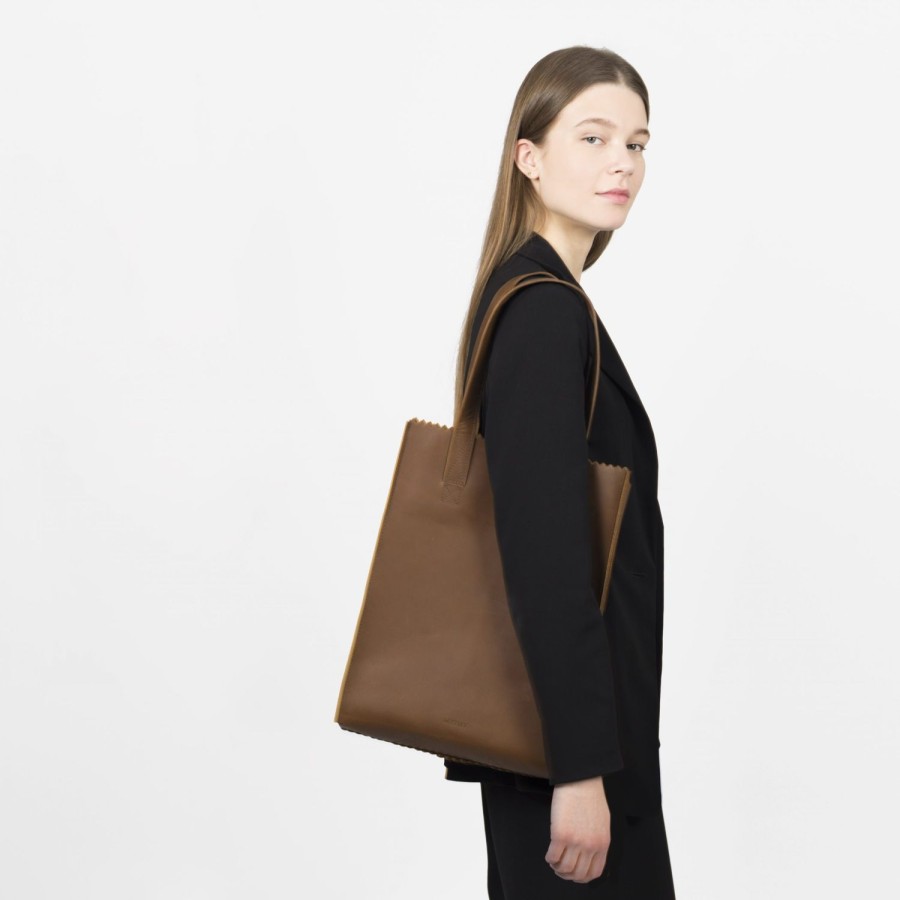 Dames MYoMY Shoppers | My Paper Bag Shopper - Hunter Mid Brown Hunter-Mid-Brown