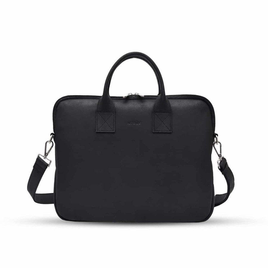 Dames MYoMY Business- En Laptoptassen | My Philip Bag - Laptop - Hunter Off-Black Hunter-Off-Black