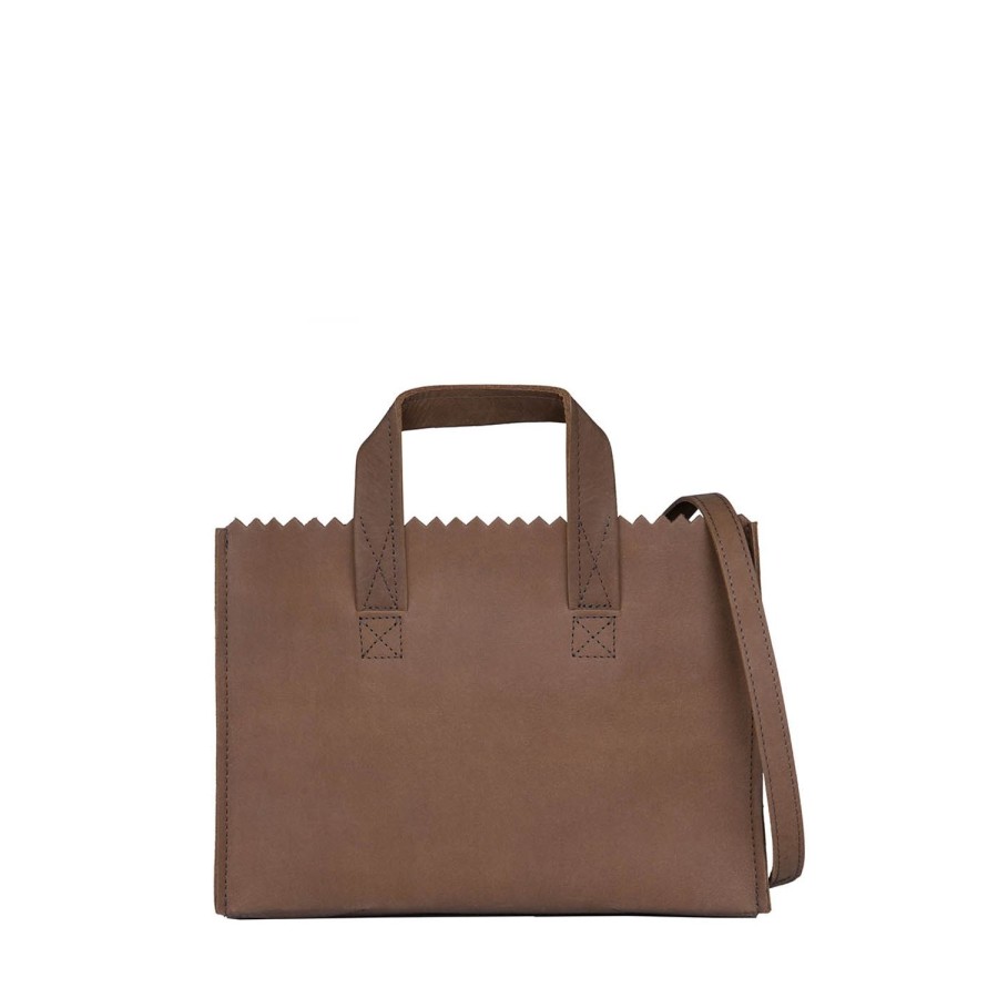 Dames MYoMY Cross-Body | My Paper Bag Mini Handtas Cross-Body - Hunter Mid Brown Hunter-Mid-Brown