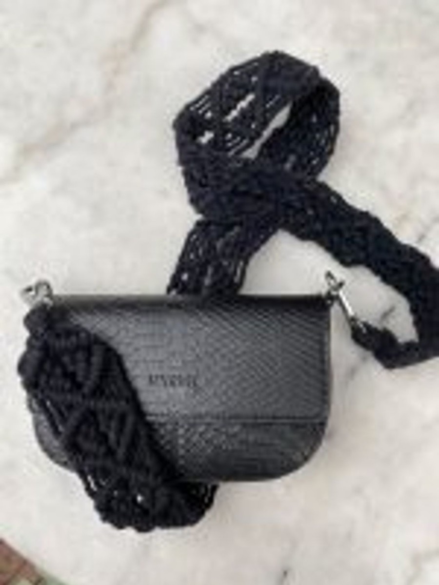 Dames MYoMY Hengsels | My Bag Strap Macrame Off-Black