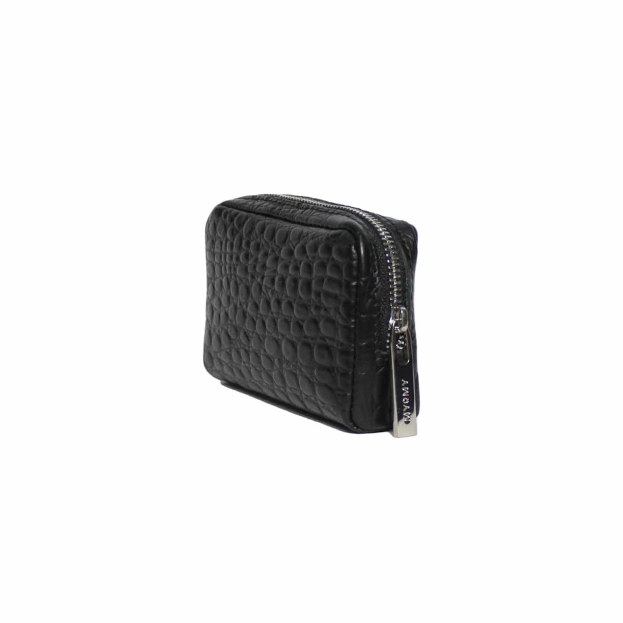 Dames MYoMY Portemonnees | My Pouch Mini - Croco Black Croco-Black