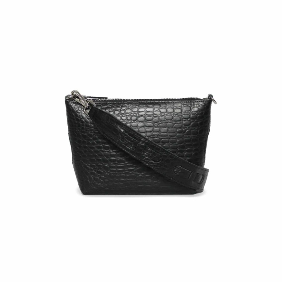 Dames MYoMY Cross-Body | My Rose Bag Mini - Croco Black Croco-Black