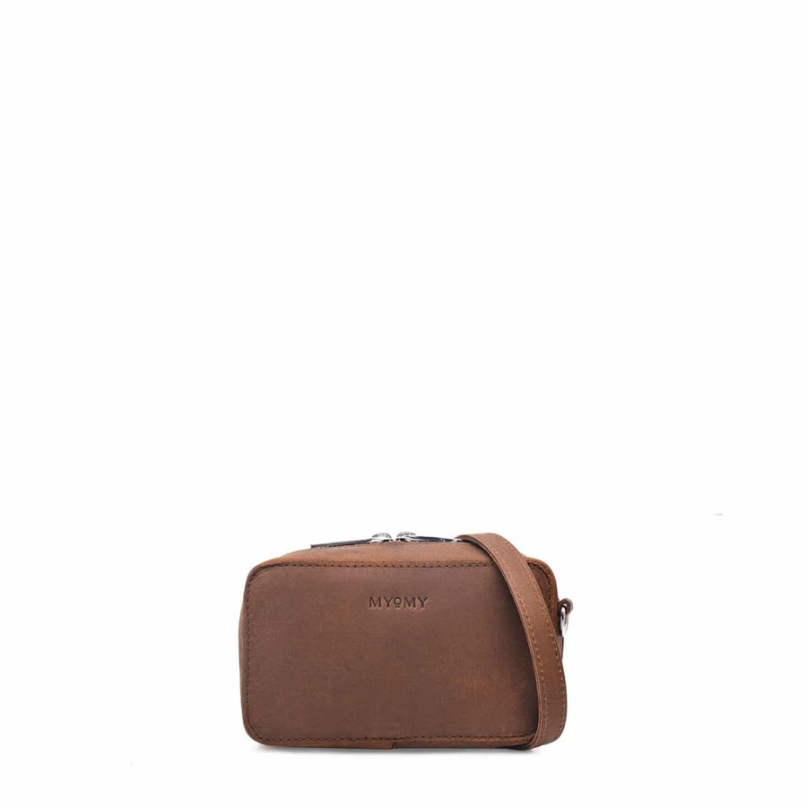 Dames MYoMY Cross-Body | My Boxy Bag Camera - Hunter Mid Brown Hunter-Mid-Brown