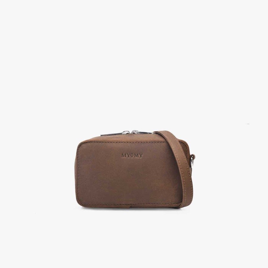 Dames MYoMY Cross-Body | My Boxy Bag Camera - Hunter Mid Brown Hunter-Mid-Brown