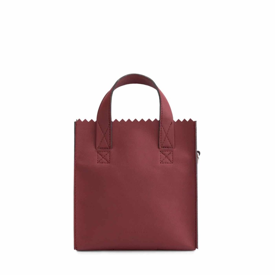 Dames MYoMY Cross-Body | My Paper Bag Square Mini - Appleskin Burgundy Appleskin-Burgundy