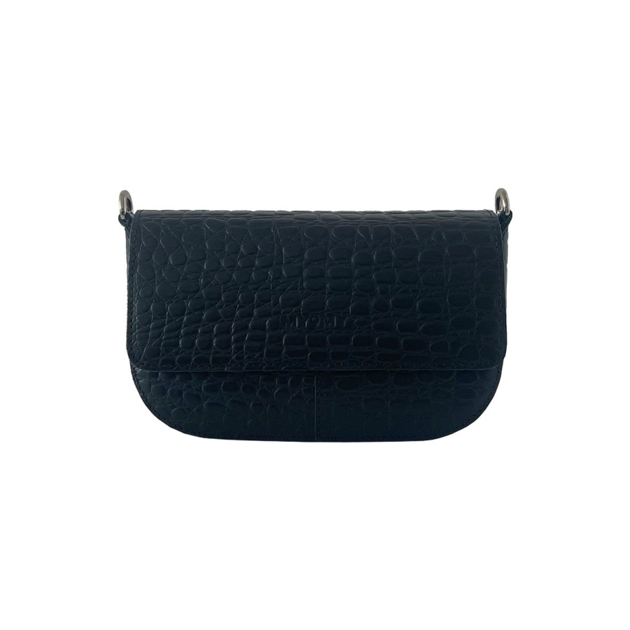 Dames MYoMY Cross-Body | My Lima Bag Mini - Croco Black Croco-Black