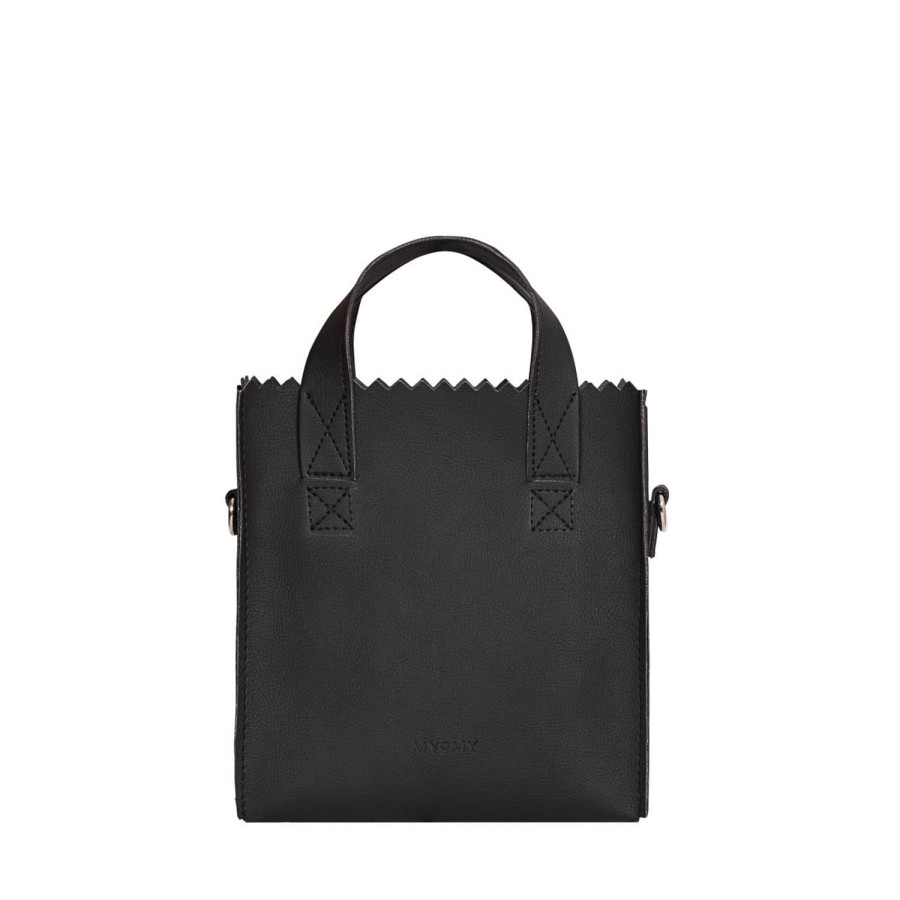 Dames MYoMY Cross-Body | My Paper Bag Square Mini - Appleskin Black Appleskin-Black