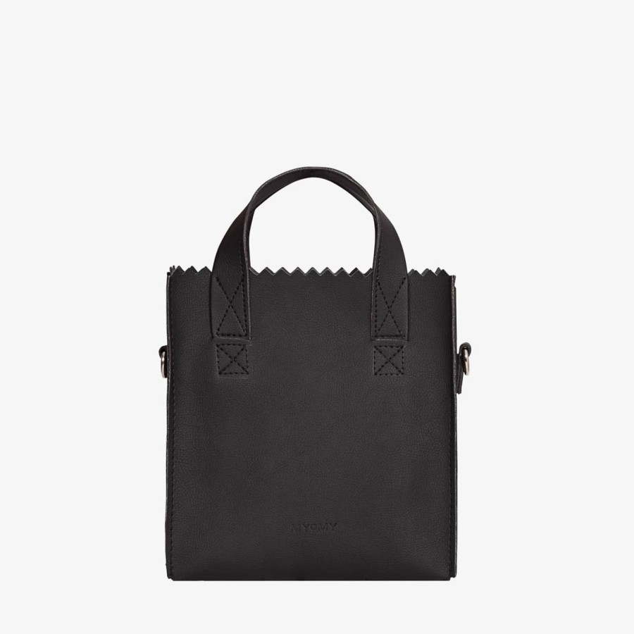 Dames MYoMY Cross-Body | My Paper Bag Square Mini - Appleskin Black Appleskin-Black